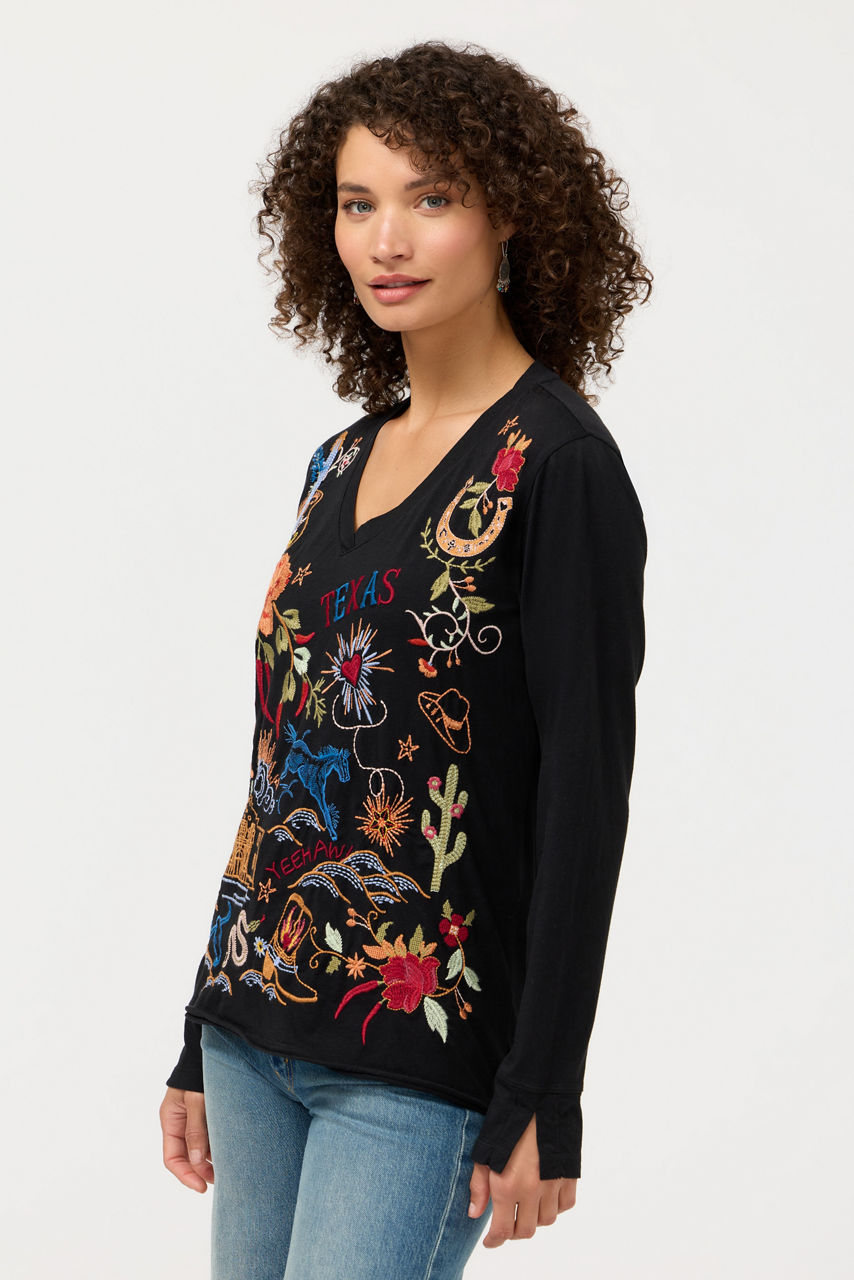 TEXAS SLIT SLEEVE TEE, , large image 3
