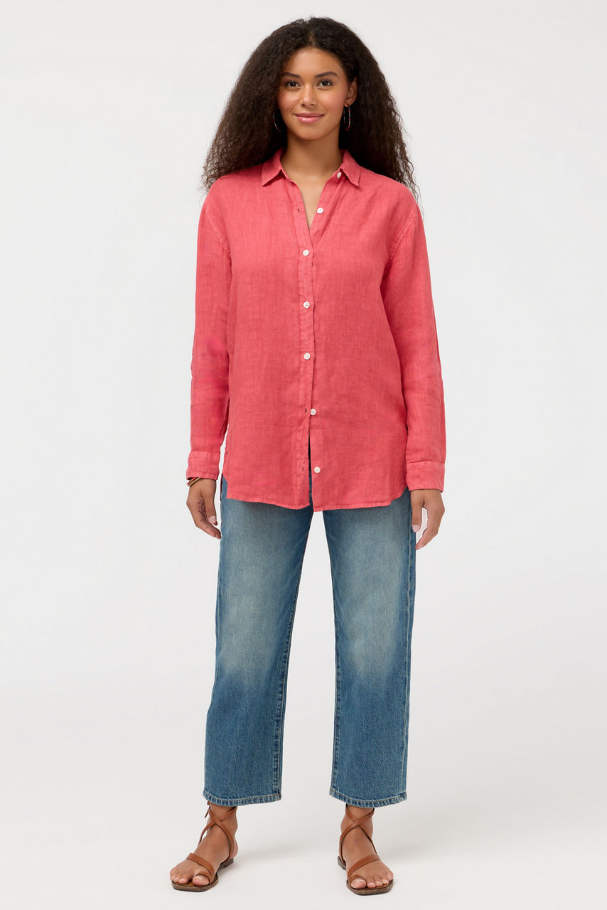 LINEN BUTTON DOWN SHIRT, , large image 2