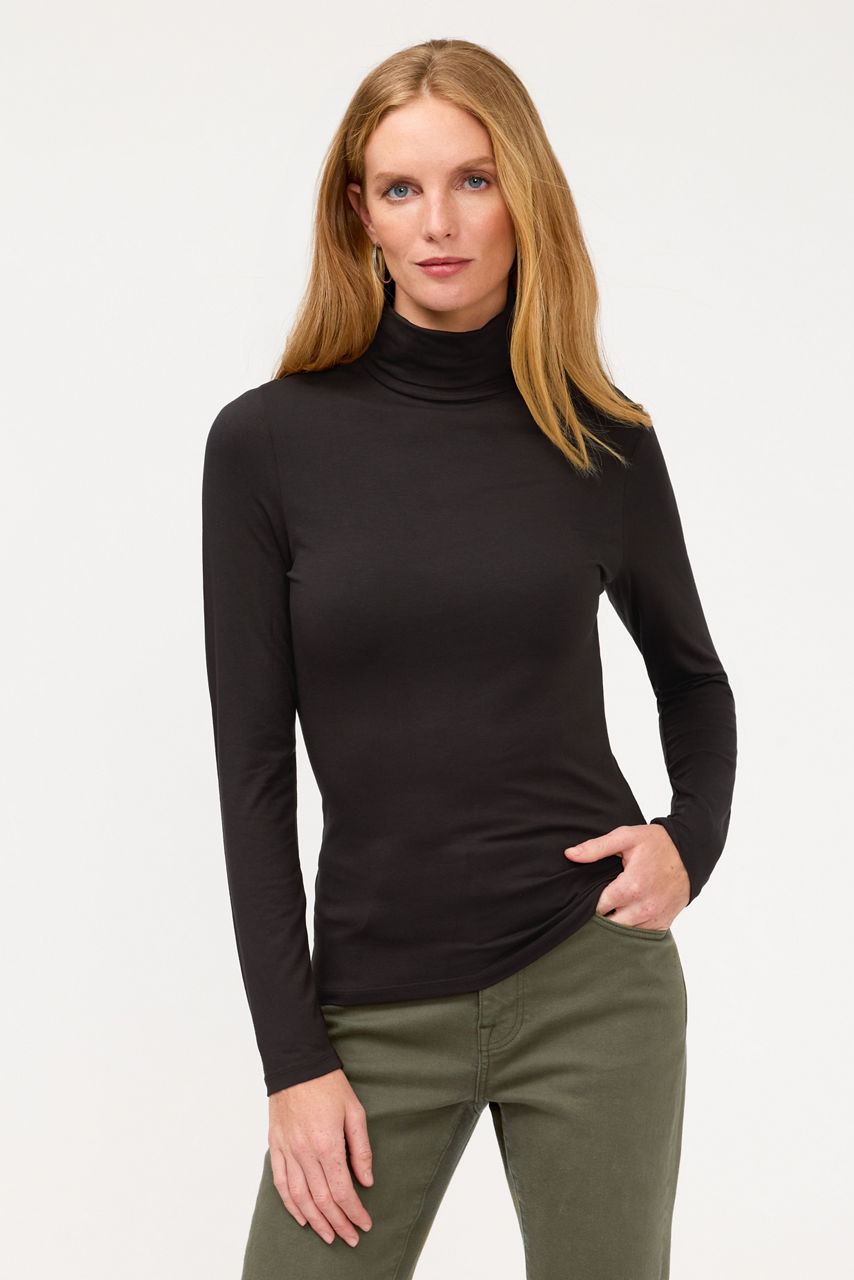 ESSENTIALS SOFT TOUCH LONG SLEEVE TURTLENECK, , large image 2