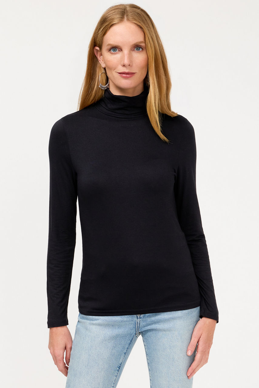 ESSENTIALS SOFT TOUCH LONG SLEEVE TURTLENECK, , large image 1