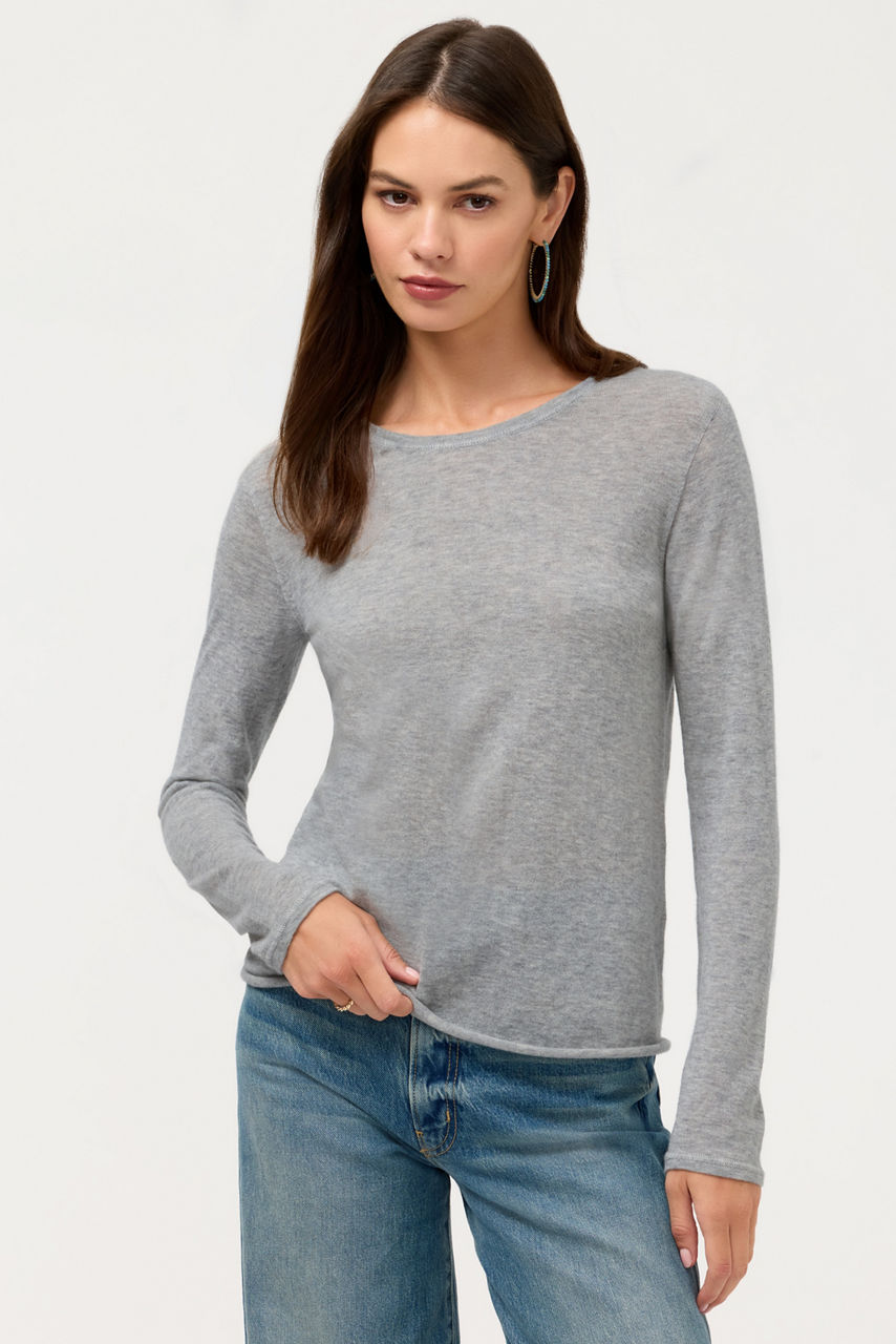 ESSENTIALS CASHMERE LONG SLEEVE CREWNECK, , large image 1