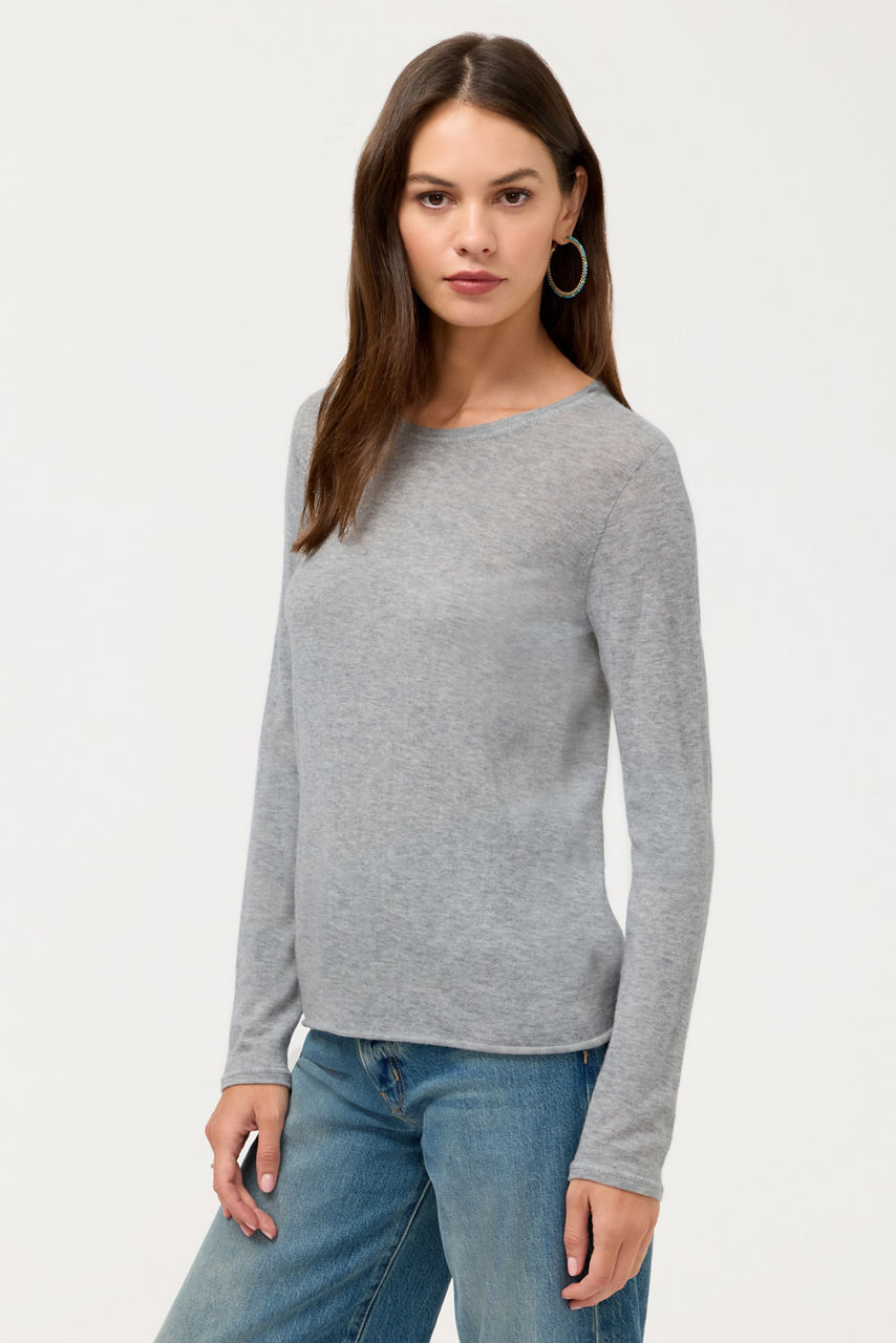 ESSENTIALS CASHMERE LONG SLEEVE CREWNECK, , large image 2