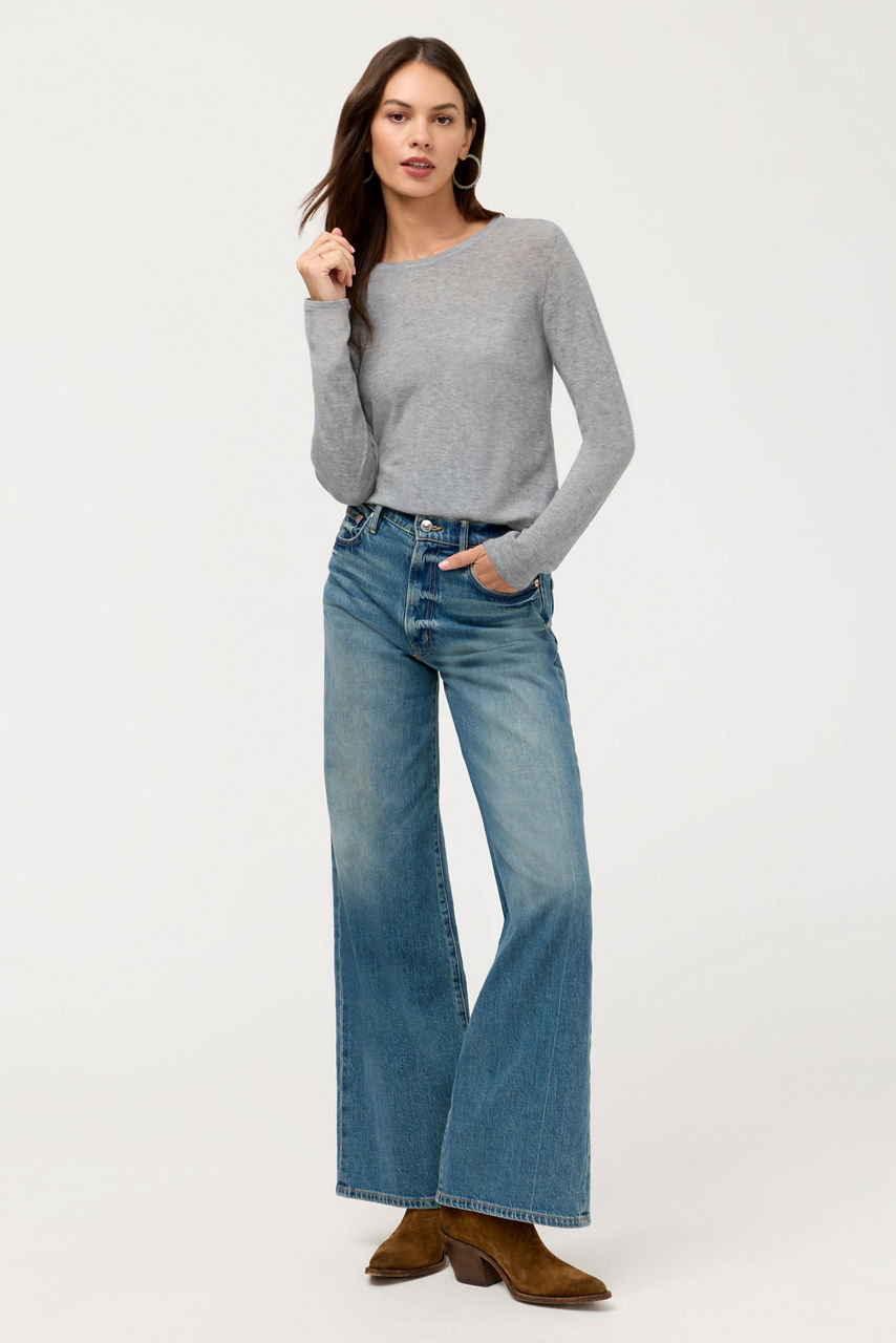 ESSENTIALS CASHMERE LONG SLEEVE CREWNECK, , large image 3