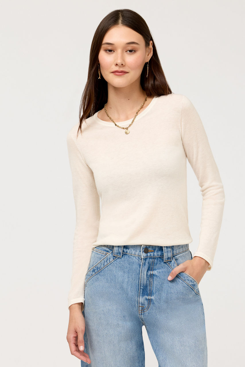 ESSENTIALS CASHMERE LONG SLEEVE CREWNECK, , large image 1