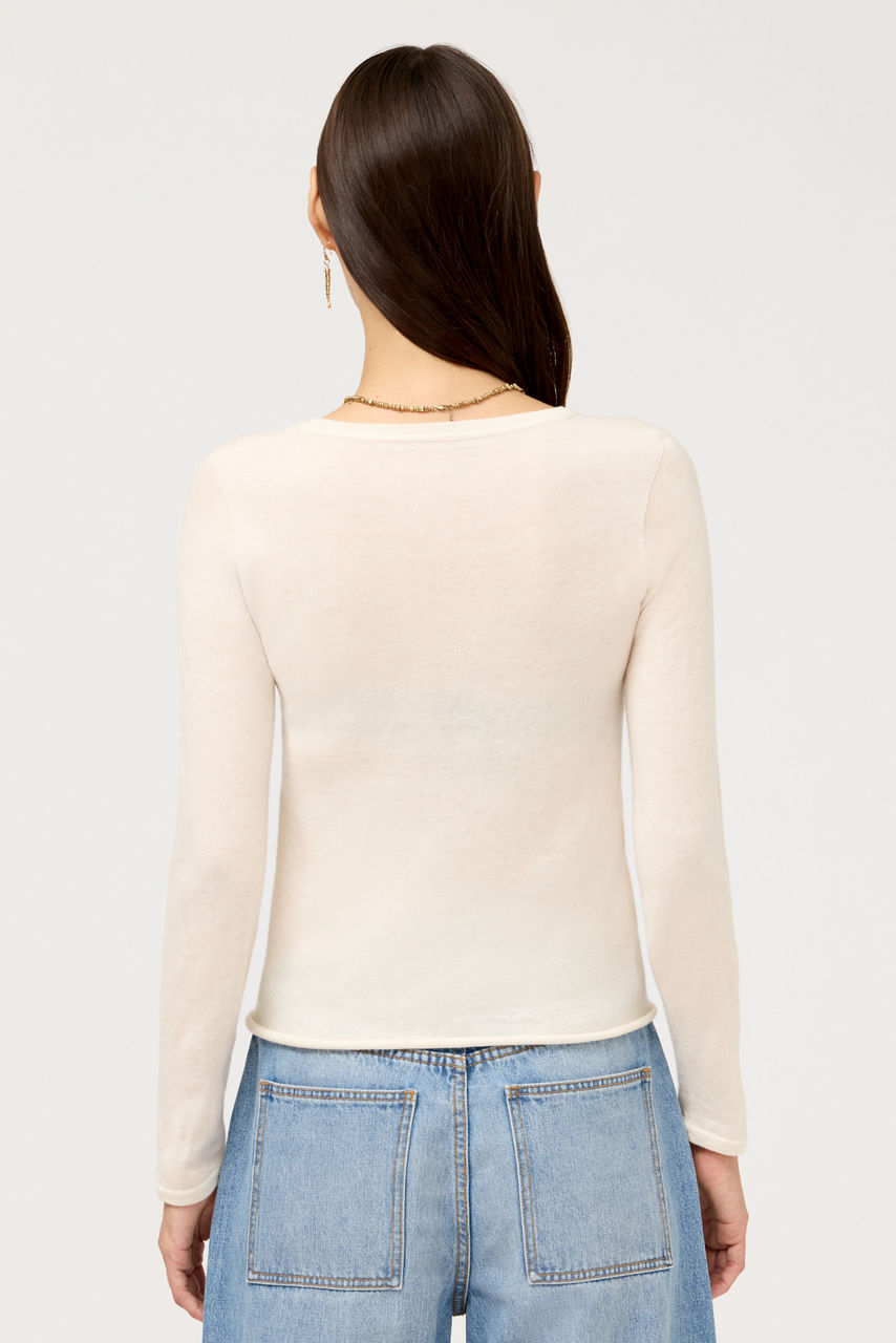 ESSENTIALS CASHMERE LONG SLEEVE CREWNECK, , large image 4