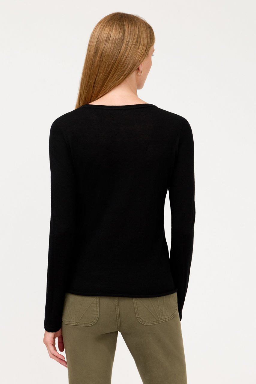 ESSENTIALS CASHMERE LONG SLEEVE CREWNECK, , large image 4