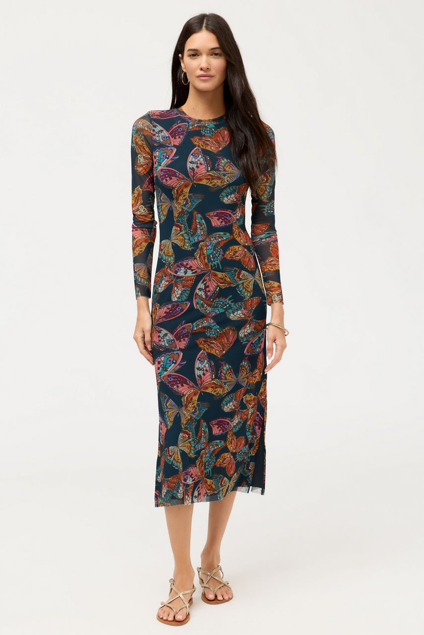 LOLIA MESH MIDI DRESS, , large image 1