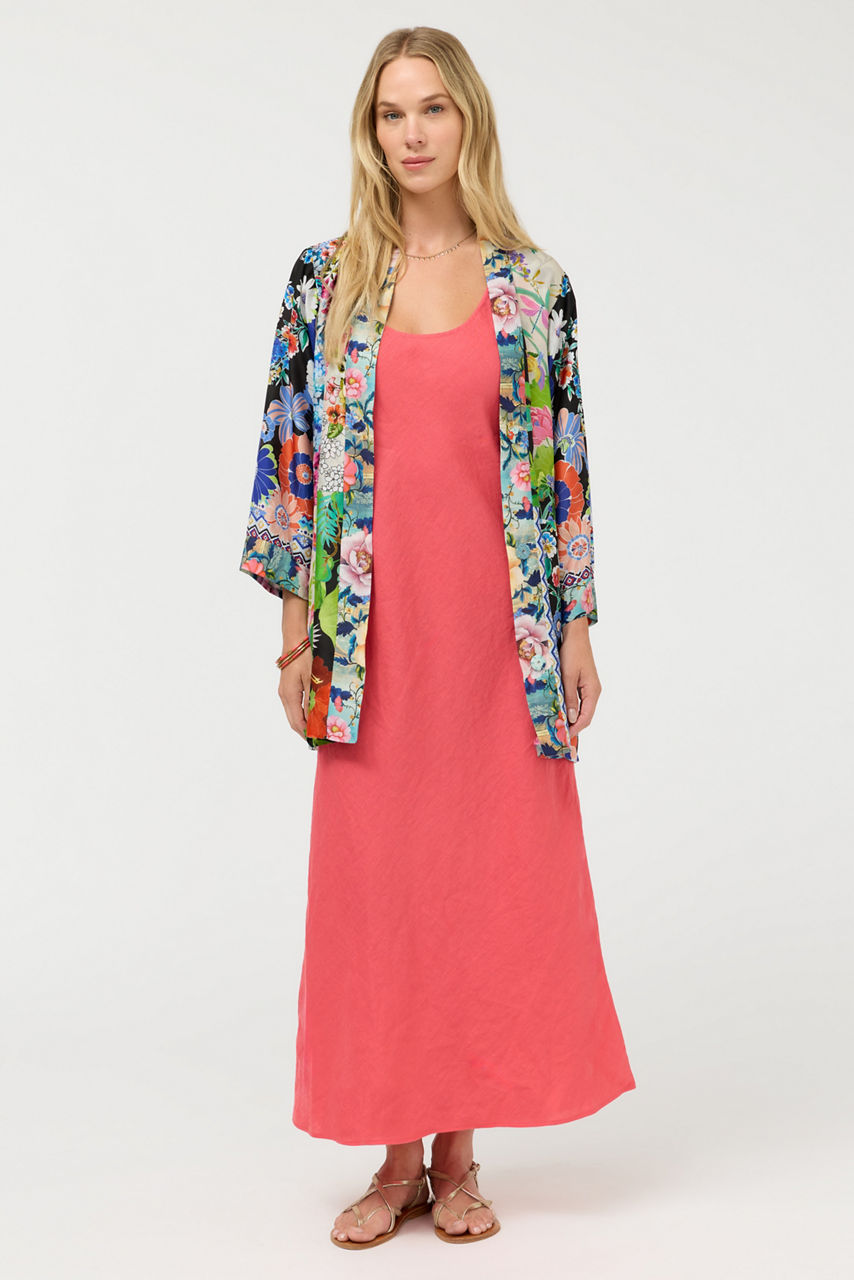 LINEN BIAS TANK DRESS, , large image 2