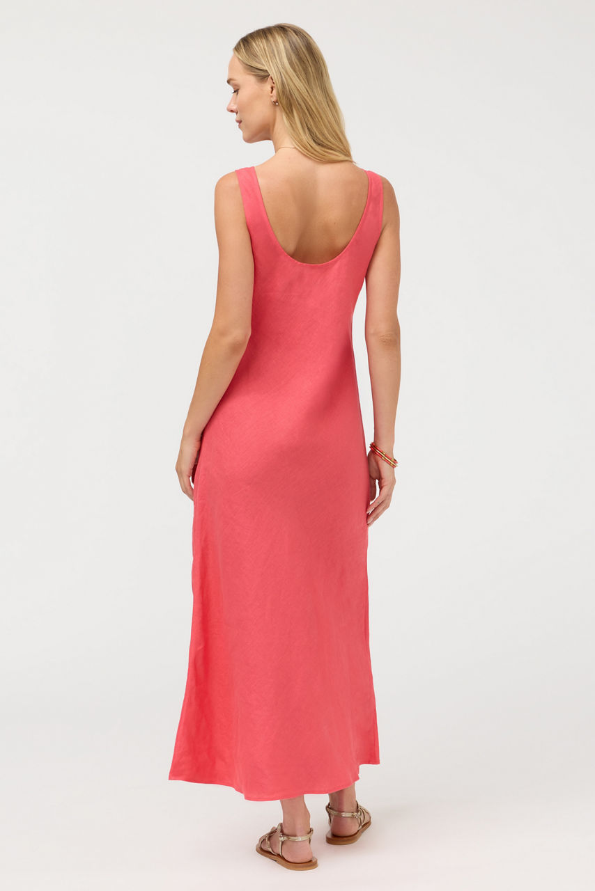 LINEN BIAS TANK DRESS, , large image 4