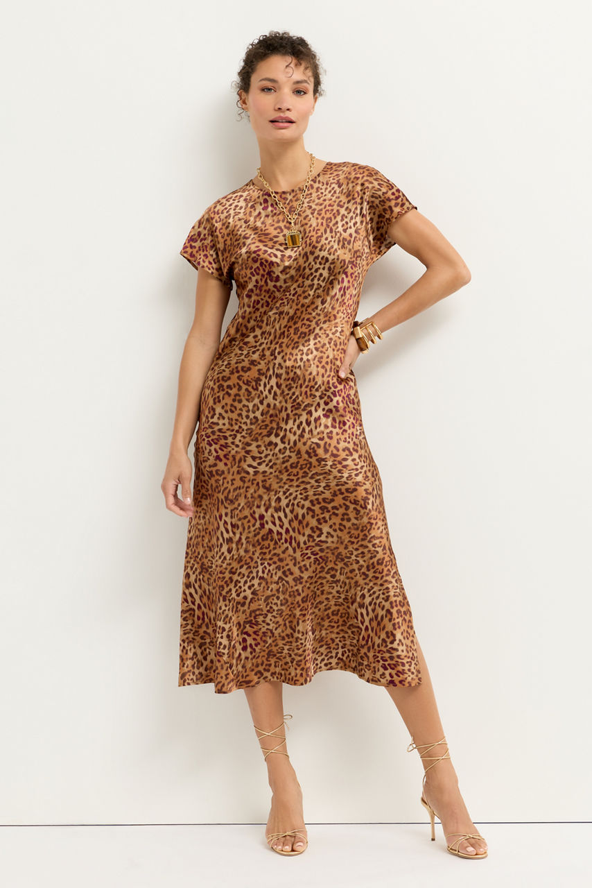 RYU BIAS DOLMAN DRESS, , large image 1