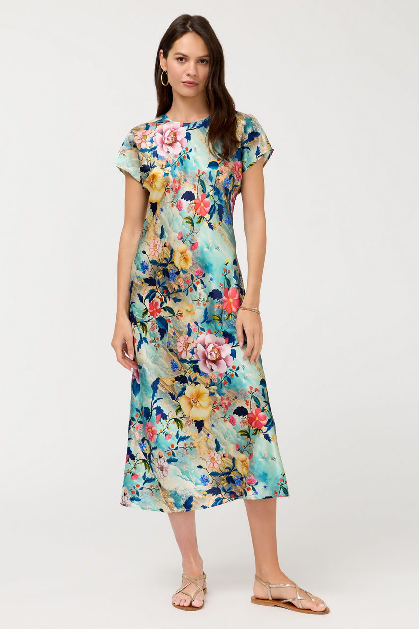RYU BIAS DOLMAN DRESS, , large image 1