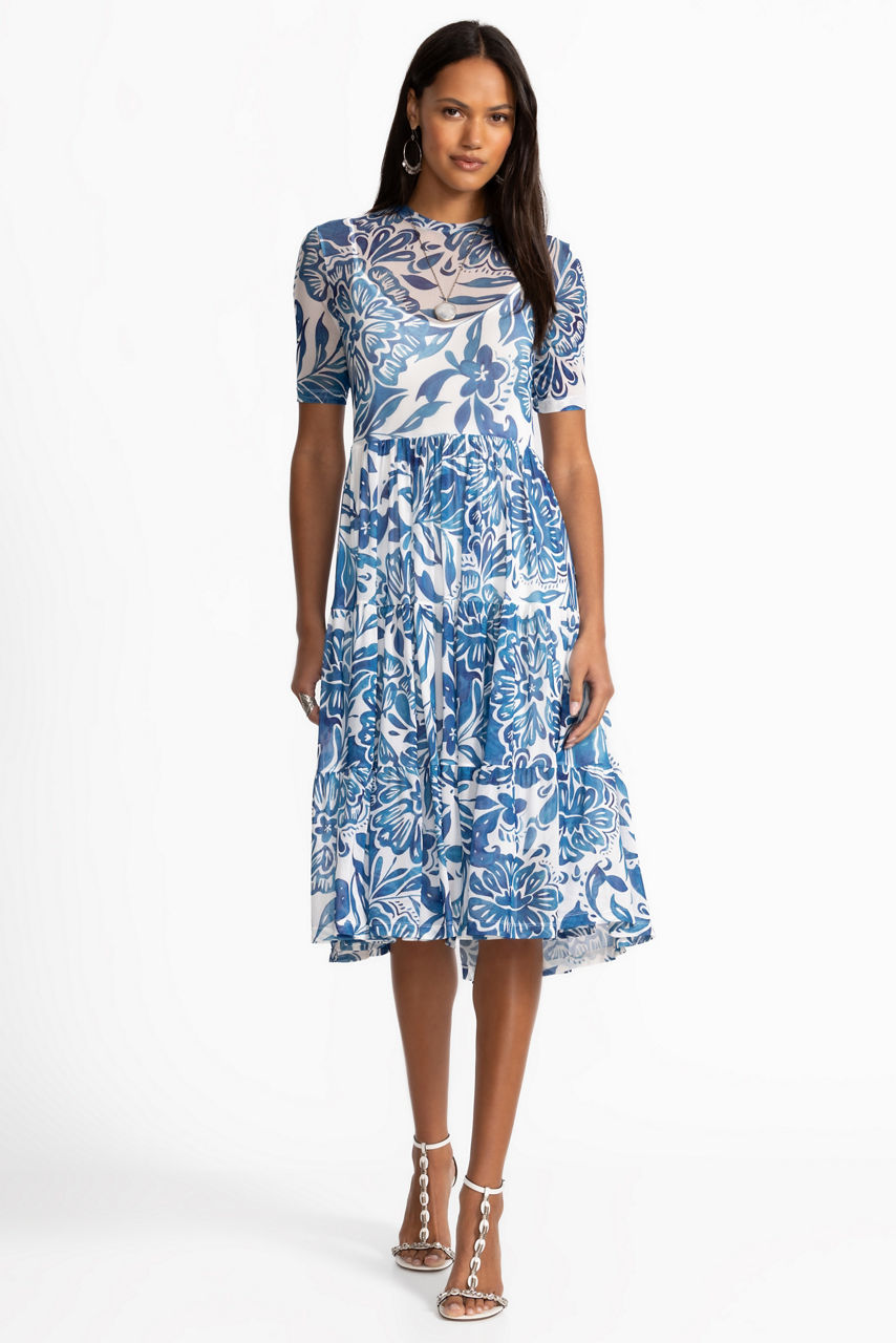 MESH TIERED DRESS
