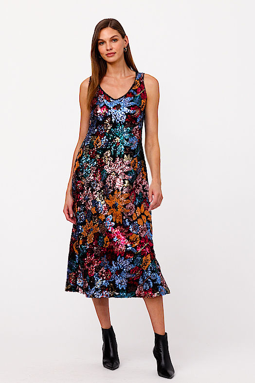 ROSALI SEQUIN DRESS, , large video