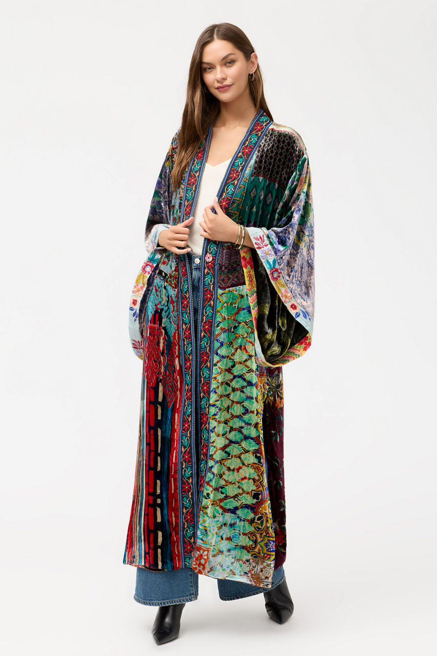 ONE OF A KIND VELVET KIMONO, , large image 1