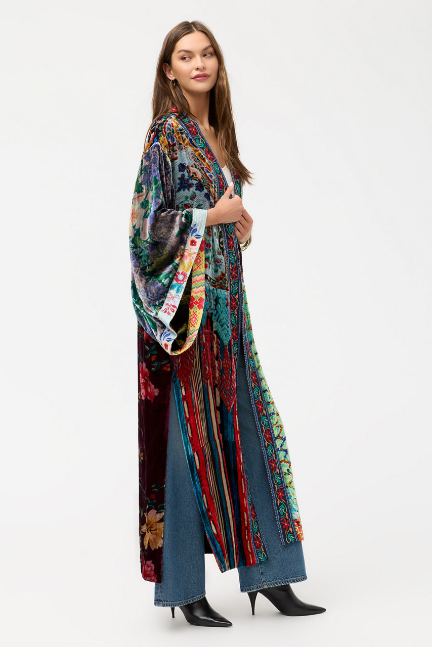 ONE OF A KIND VELVET KIMONO, , large image 2