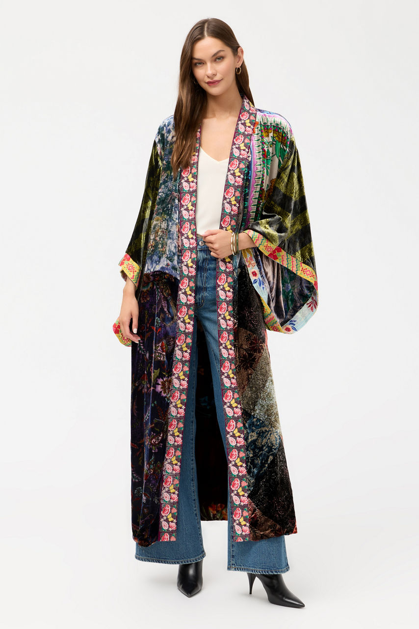 ONE OF A KIND VELVET KIMONO, , large image 5