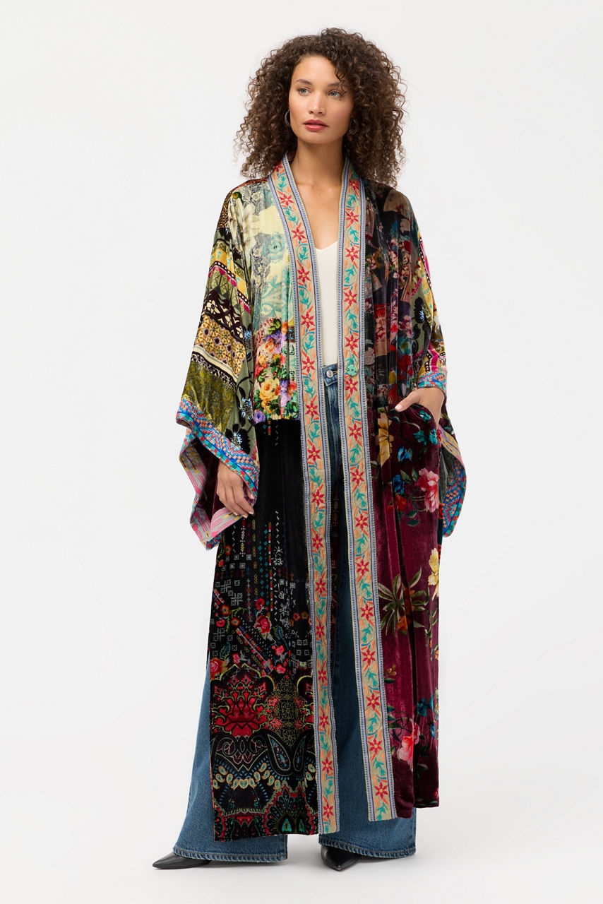 ONE OF A KIND VELVET KIMONO, , large image 1