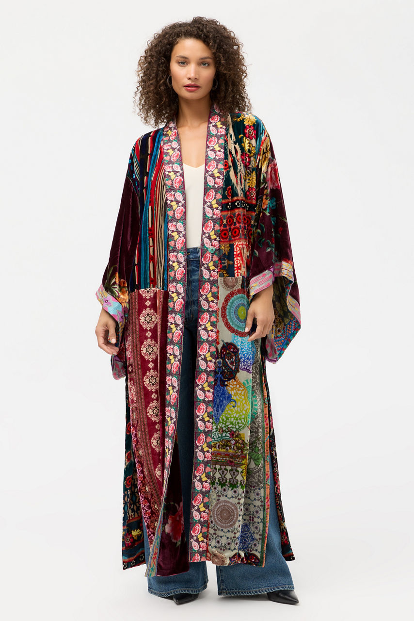 ONE OF A KIND VELVET KIMONO, , large image 4