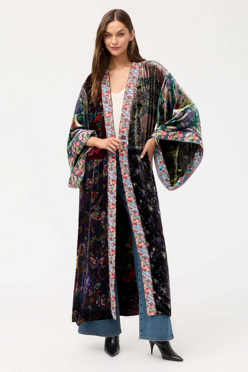 ONE OF A KIND VELVET KIMONO, , large image 1