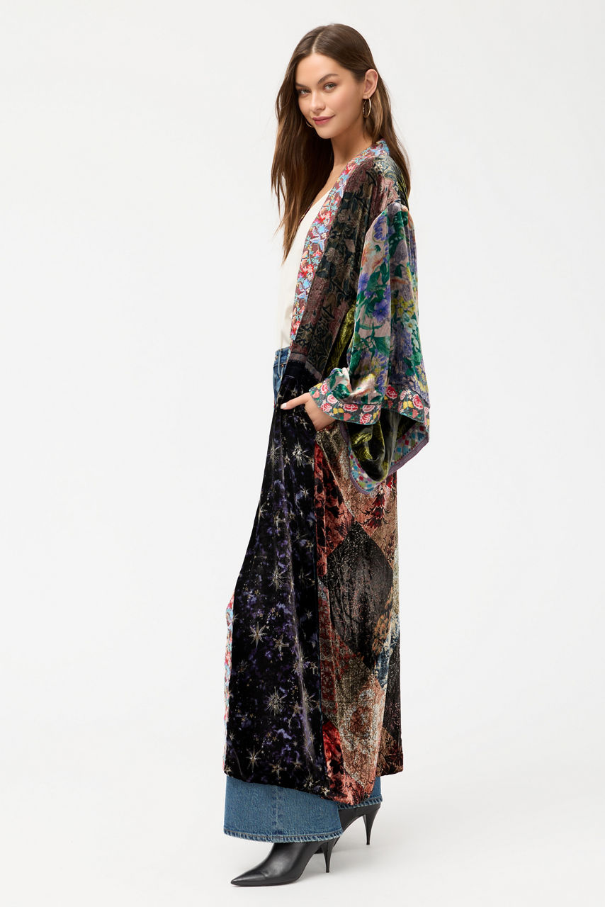 ONE OF A KIND VELVET KIMONO, , large image 2
