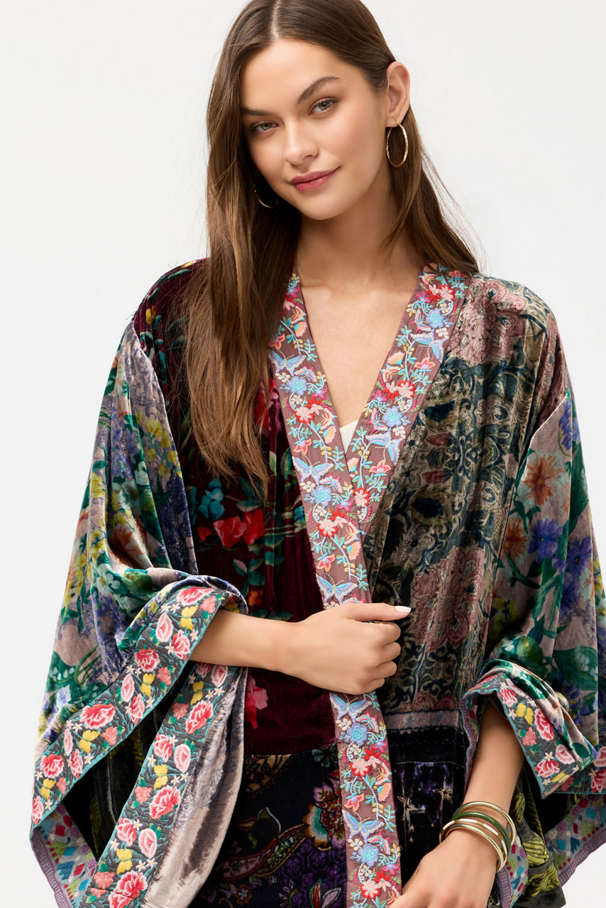 ONE OF A KIND VELVET KIMONO, , large image 4
