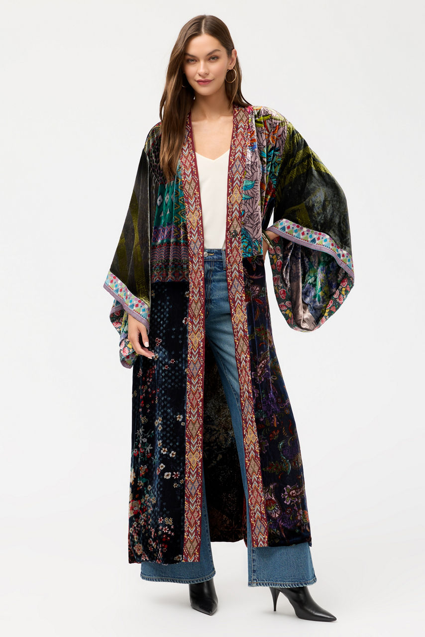 ONE OF A KIND VELVET KIMONO, , large image 5