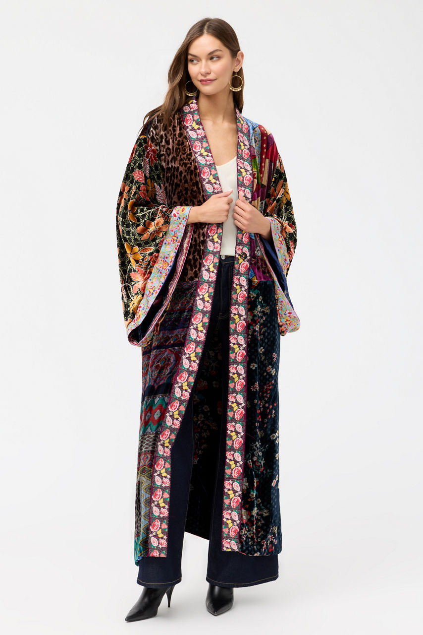 ONE OF A KIND VELVET KIMONO, , large image 1