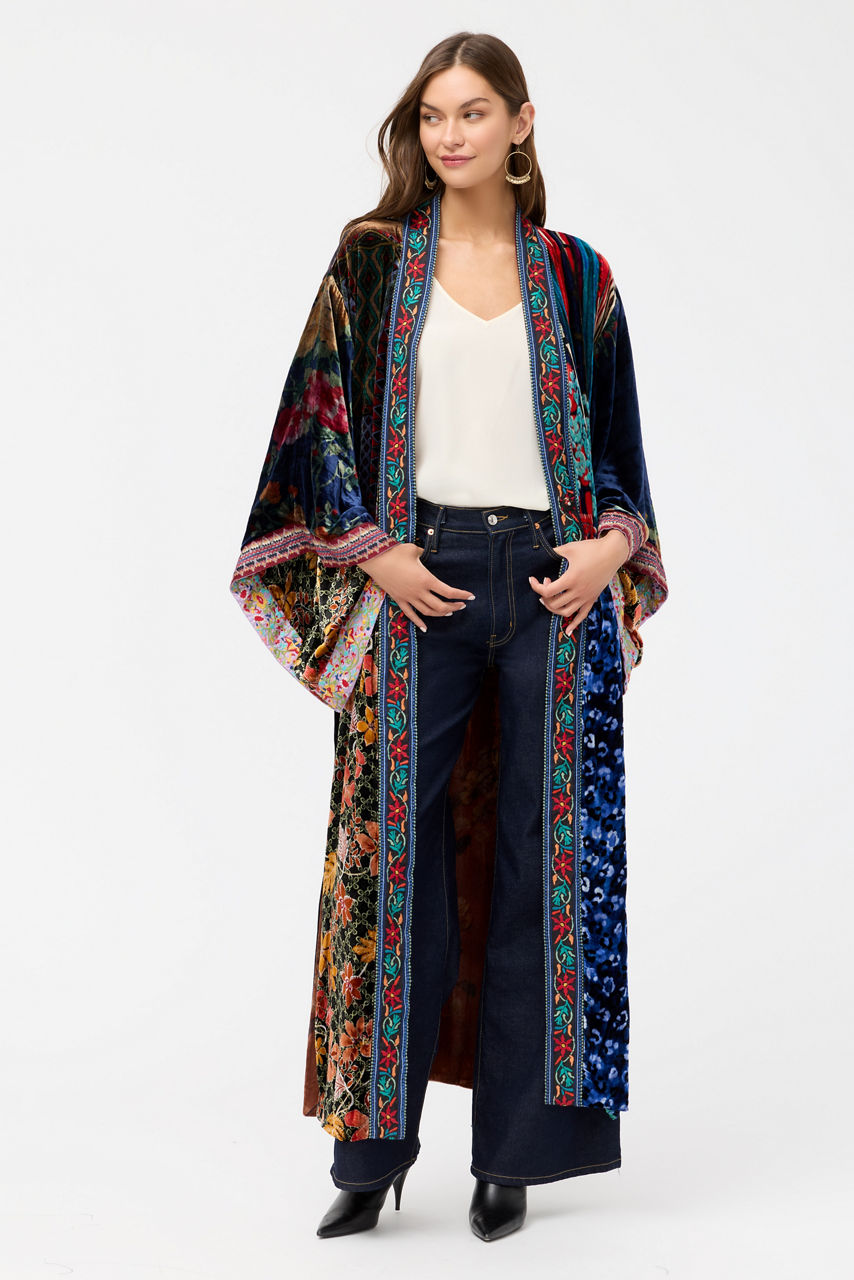 ONE OF A KIND VELVET KIMONO, , large image 4