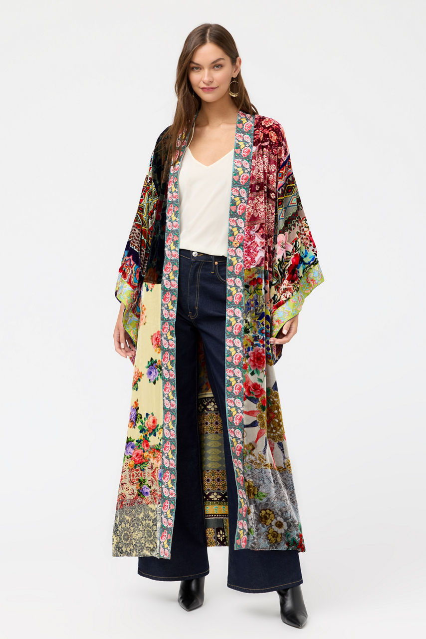 ONE OF A KIND VELVET KIMONO, , large image 1