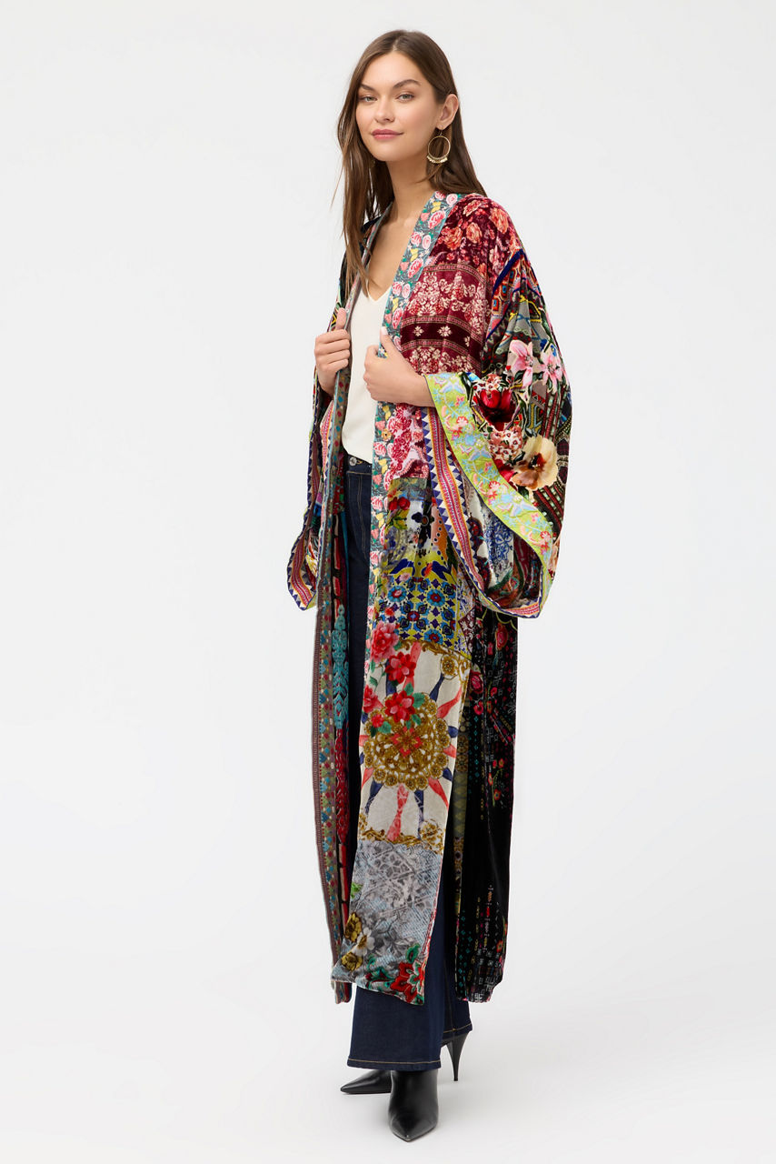ONE OF A KIND VELVET KIMONO, , large image 2
