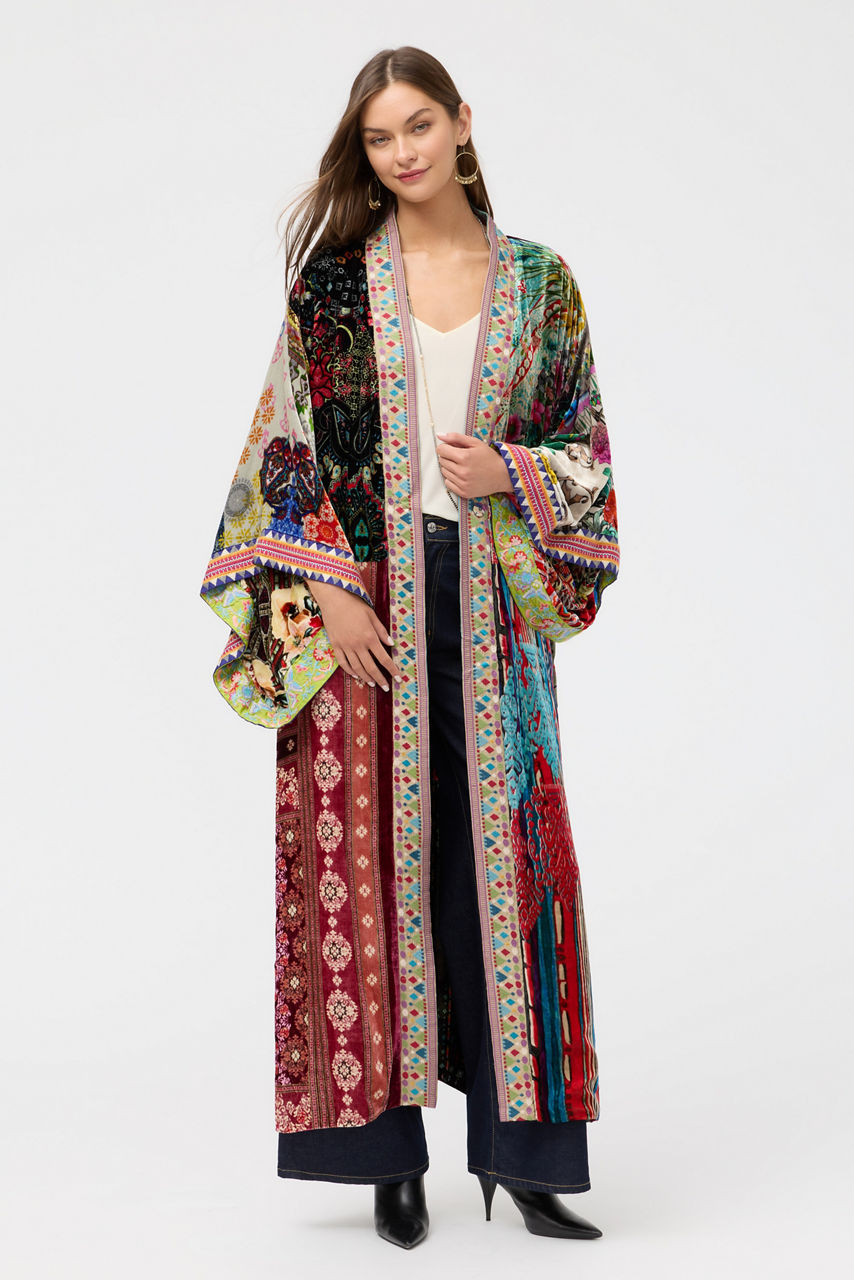 ONE OF A KIND VELVET KIMONO, , large image 4