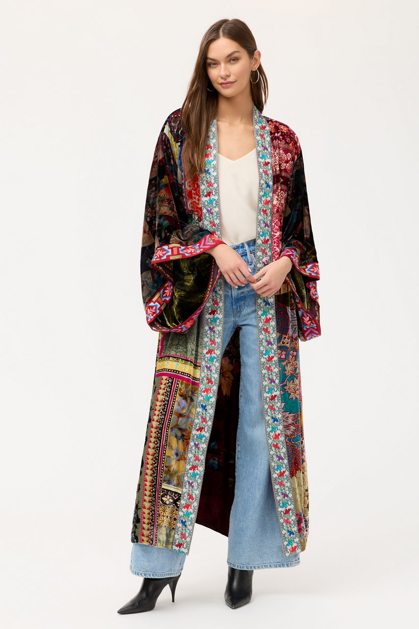 ONE OF A KIND VELVET KIMONO, , large image 1