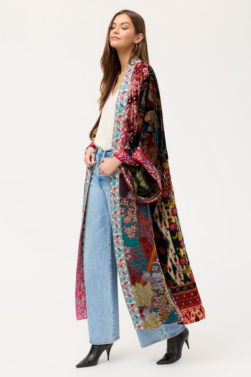 ONE OF A KIND VELVET KIMONO, , large image 2