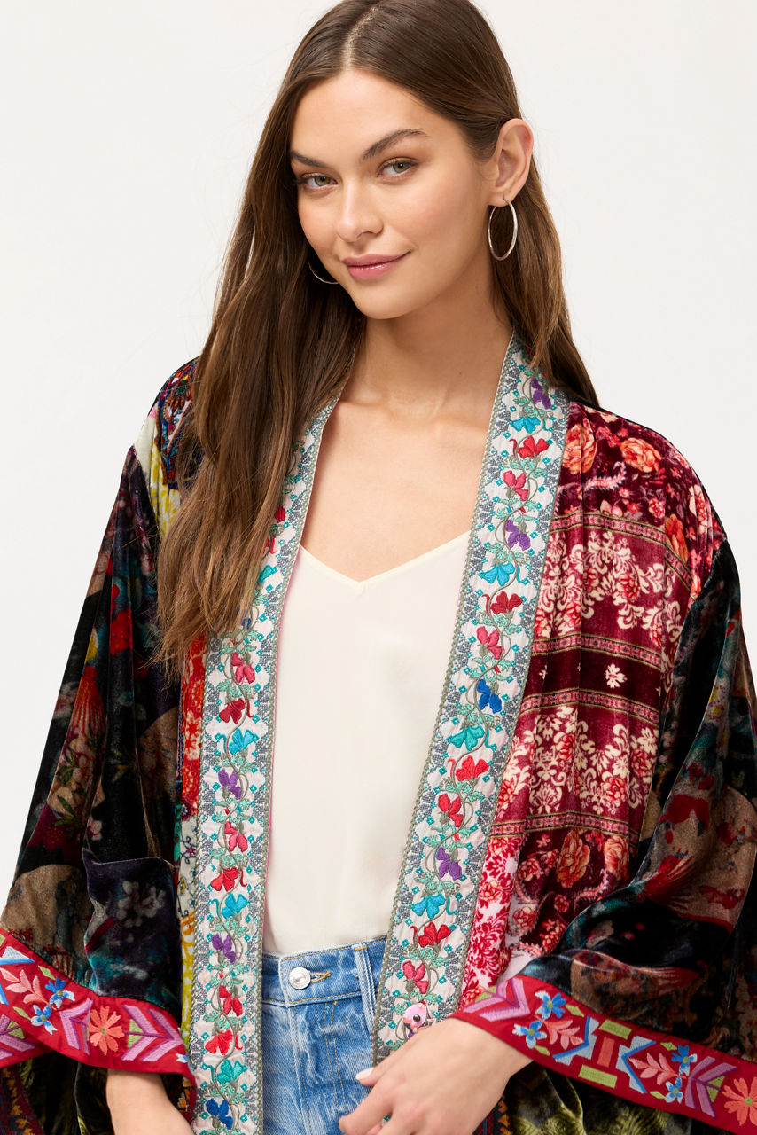 ONE OF A KIND VELVET KIMONO, , large image 4