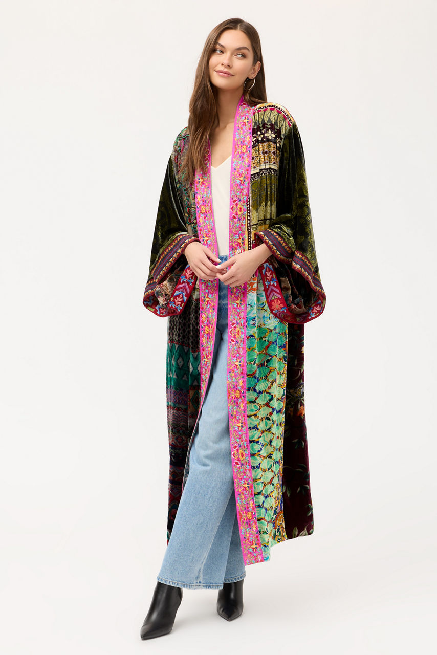 ONE OF A KIND VELVET KIMONO, , large image 5
