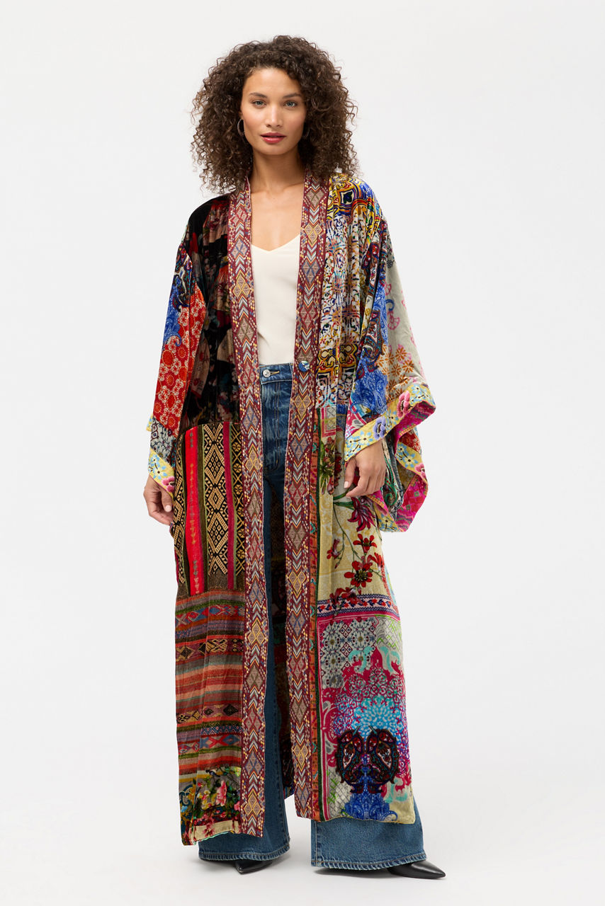 ONE OF A KIND VELVET KIMONO, , large image 1