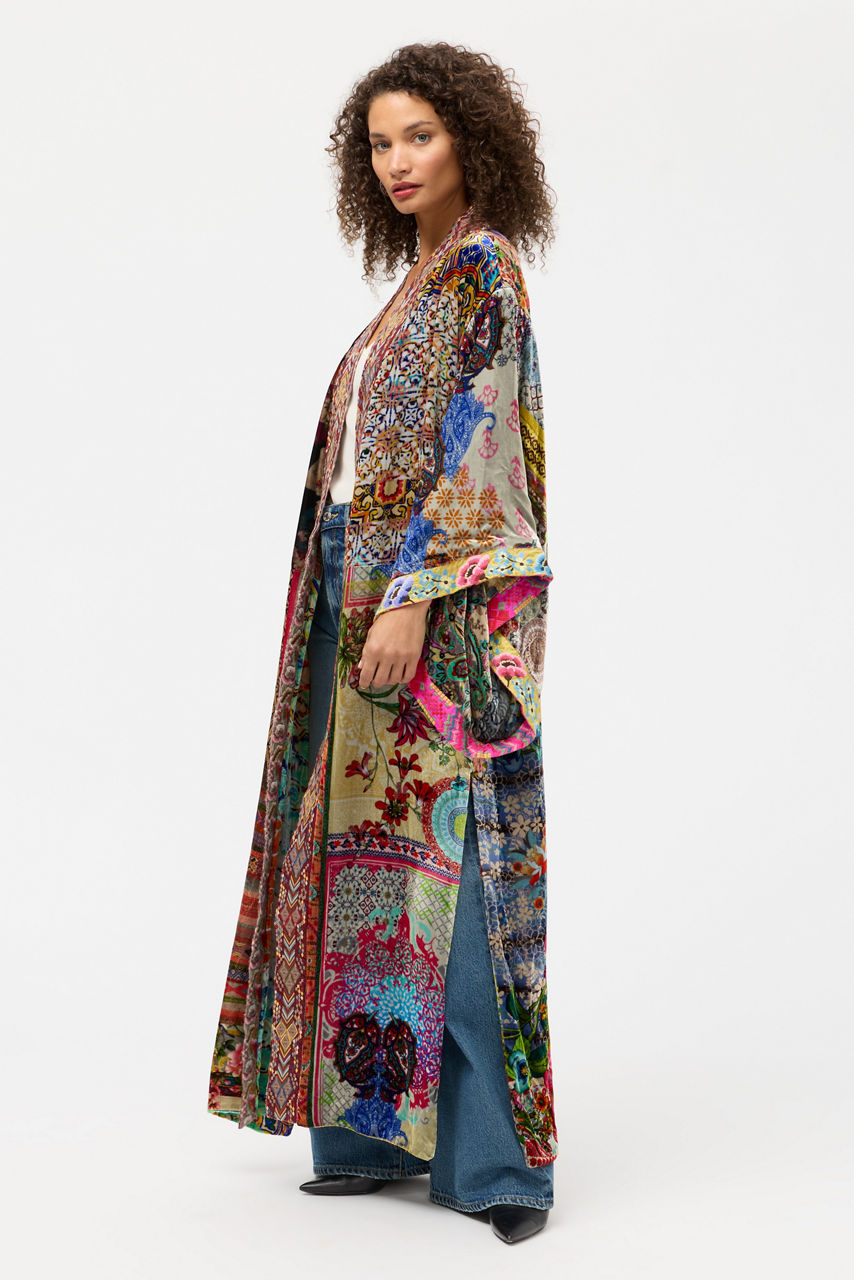 ONE OF A KIND VELVET KIMONO, , large image 2