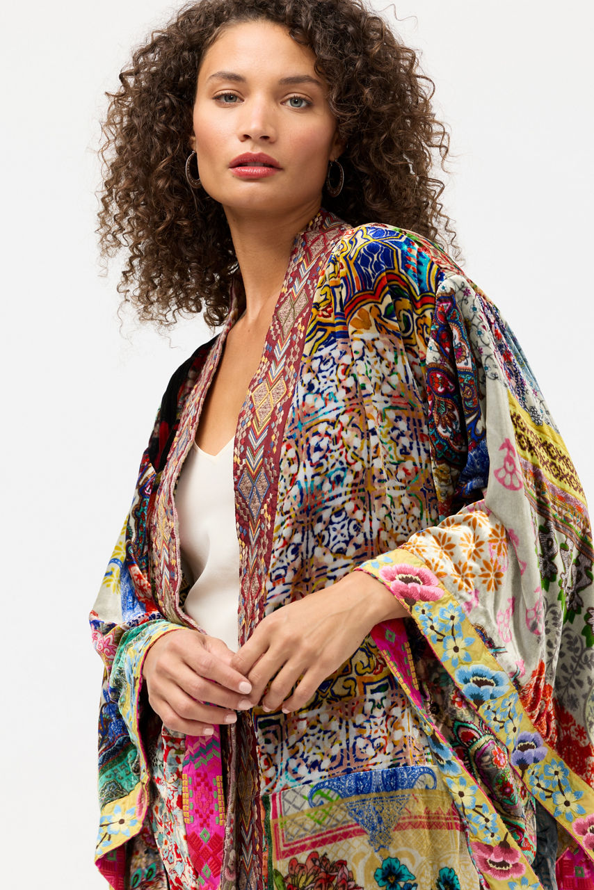 ONE OF A KIND VELVET KIMONO, , large image 4