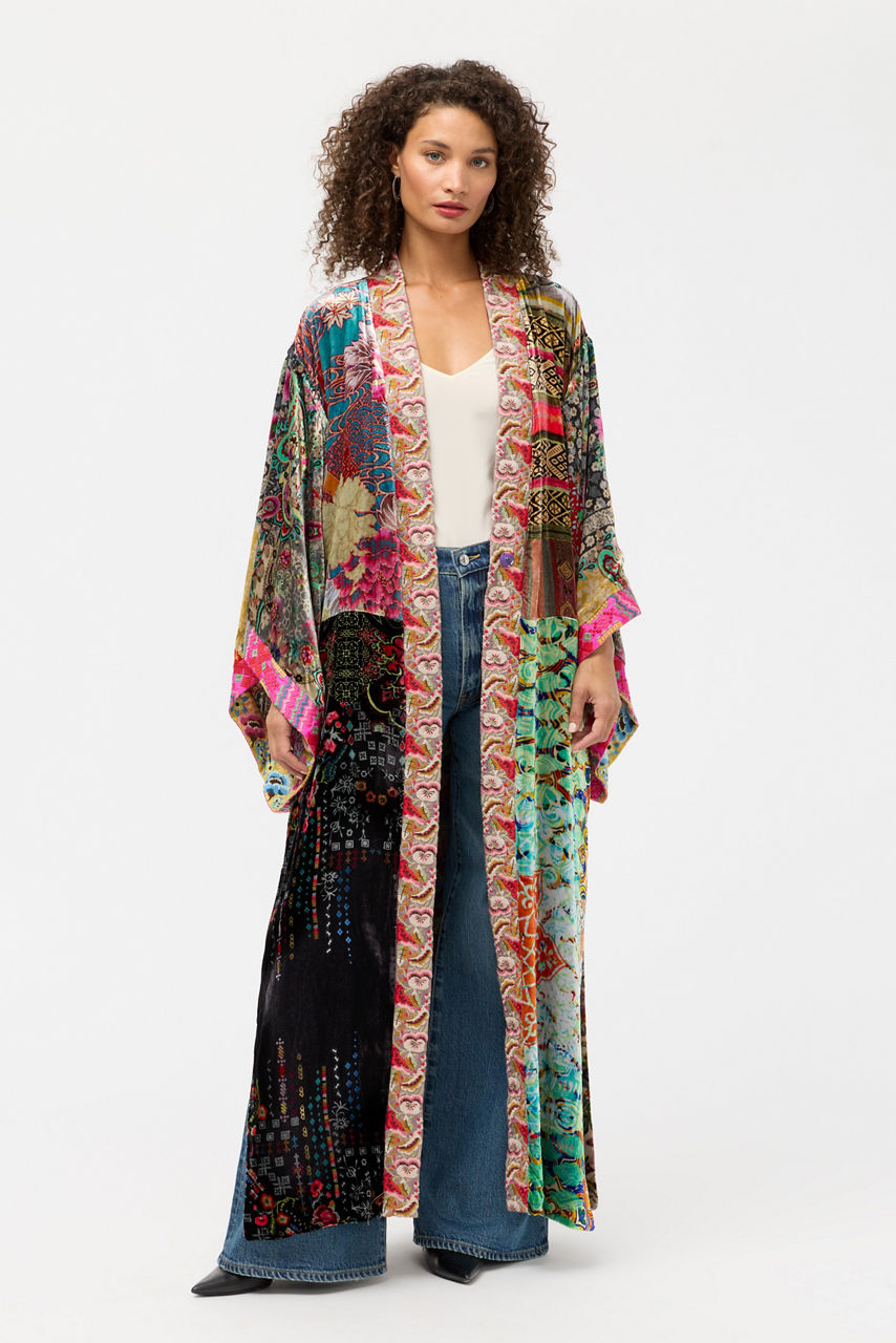 ONE OF A KIND VELVET KIMONO, , large image 5