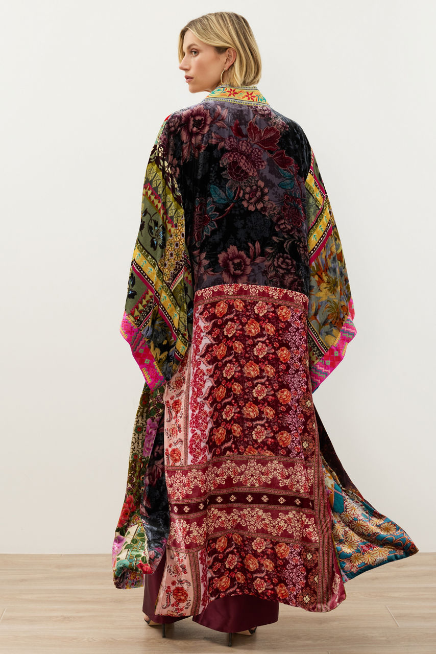 ONE OF A KIND VELVET KIMONO, , large image 5