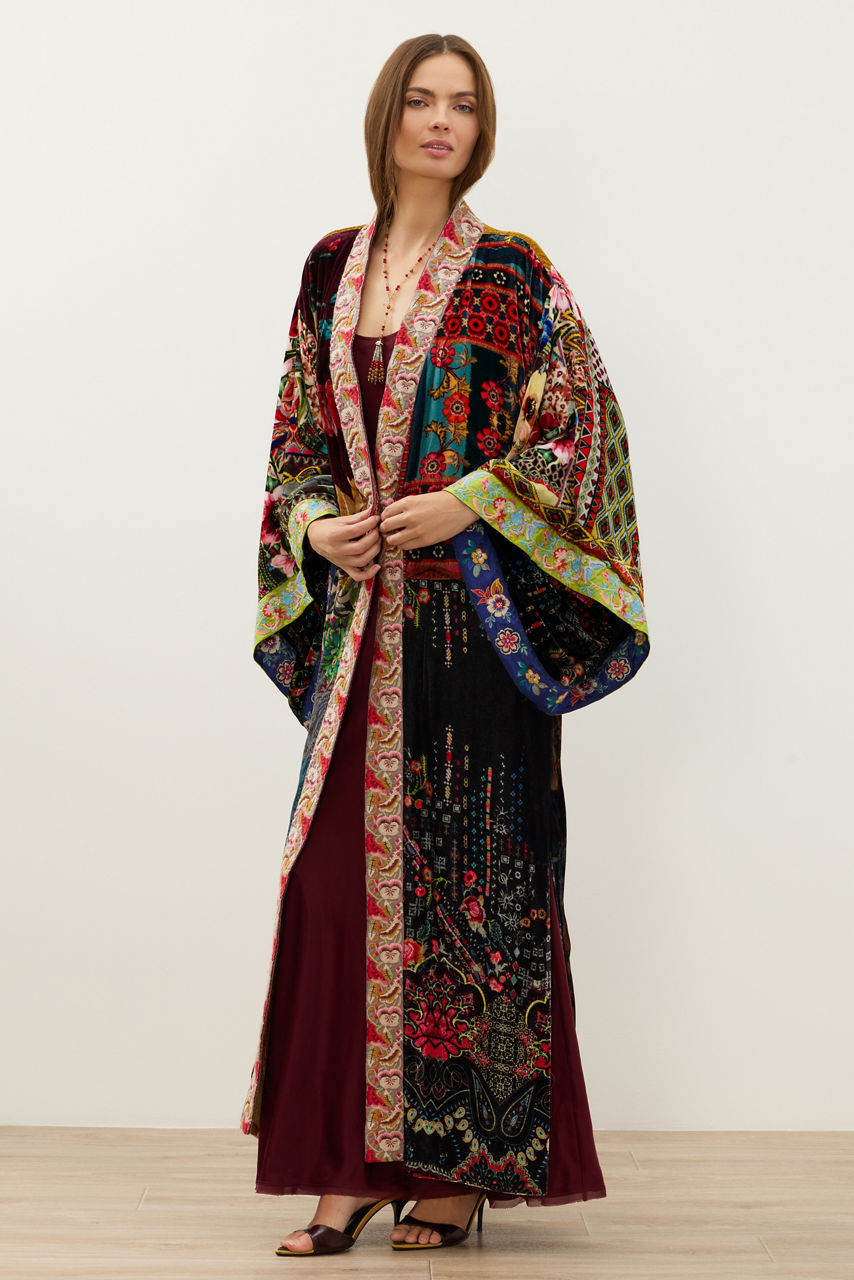 ONE OF A KIND VELVET KIMONO, , large image 3