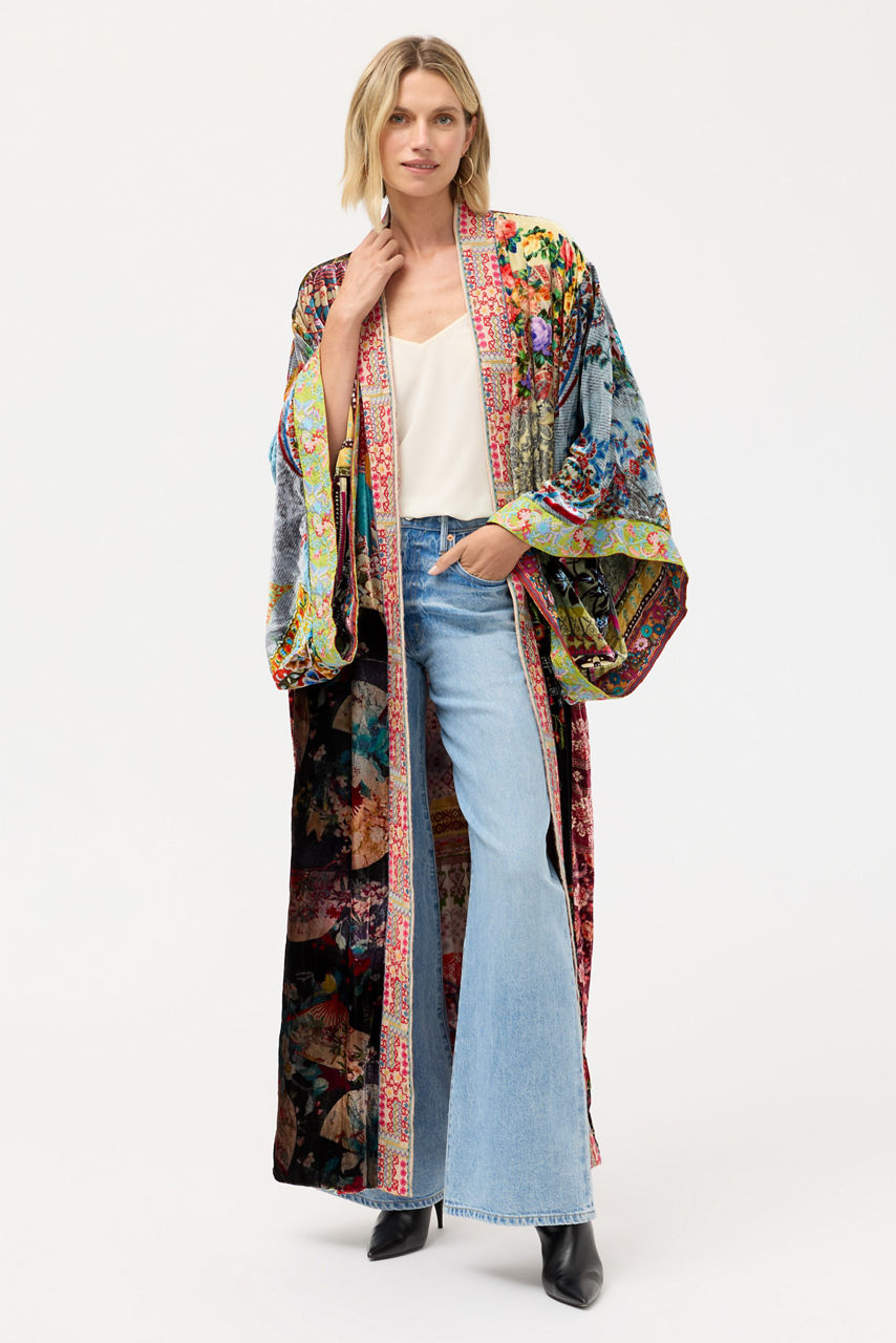 ONE OF A KIND VELVET KIMONO, , large image 2