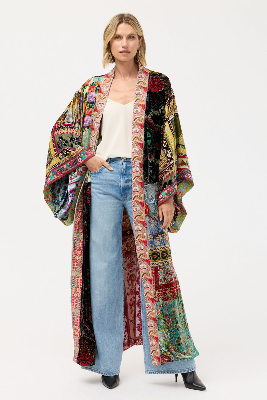 ONE OF A KIND VELVET KIMONO, , large image 6