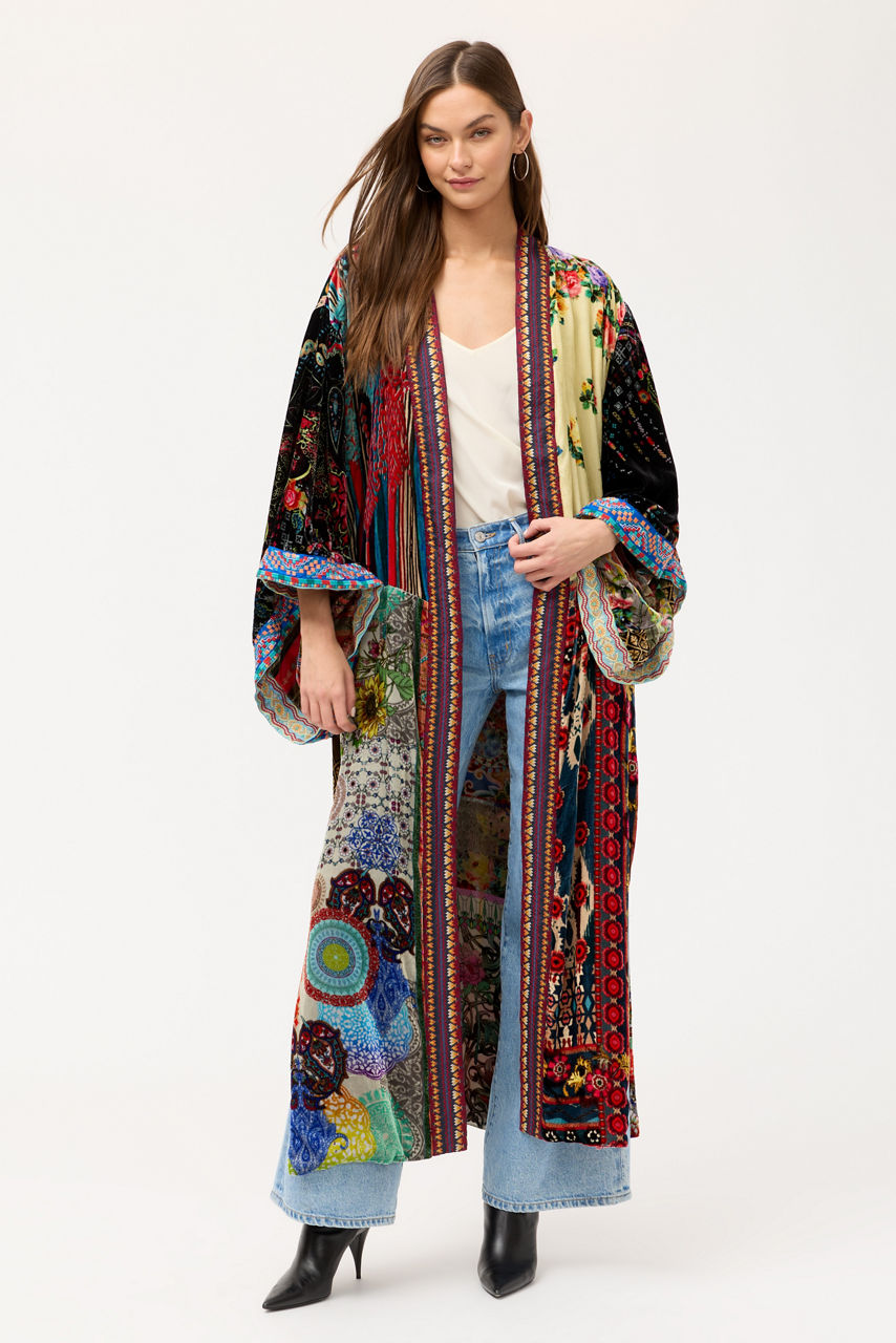 ONE OF A KIND VELVET KIMONO, , large image 2