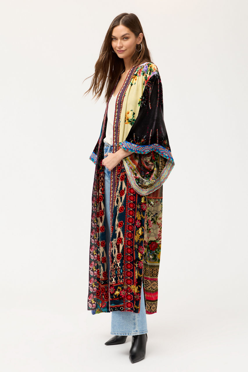 ONE OF A KIND VELVET KIMONO, , large image 3