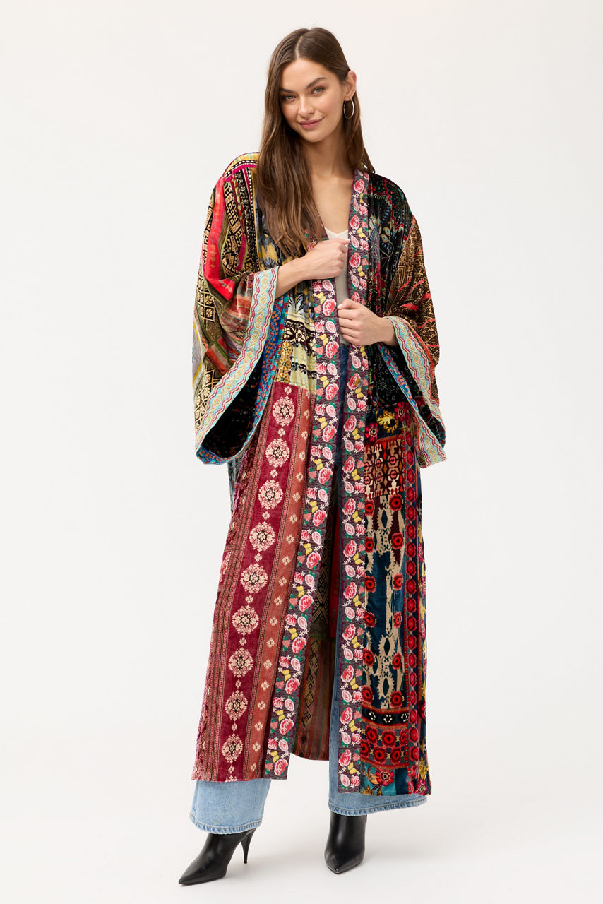 ONE OF A KIND VELVET KIMONO, , large image 5