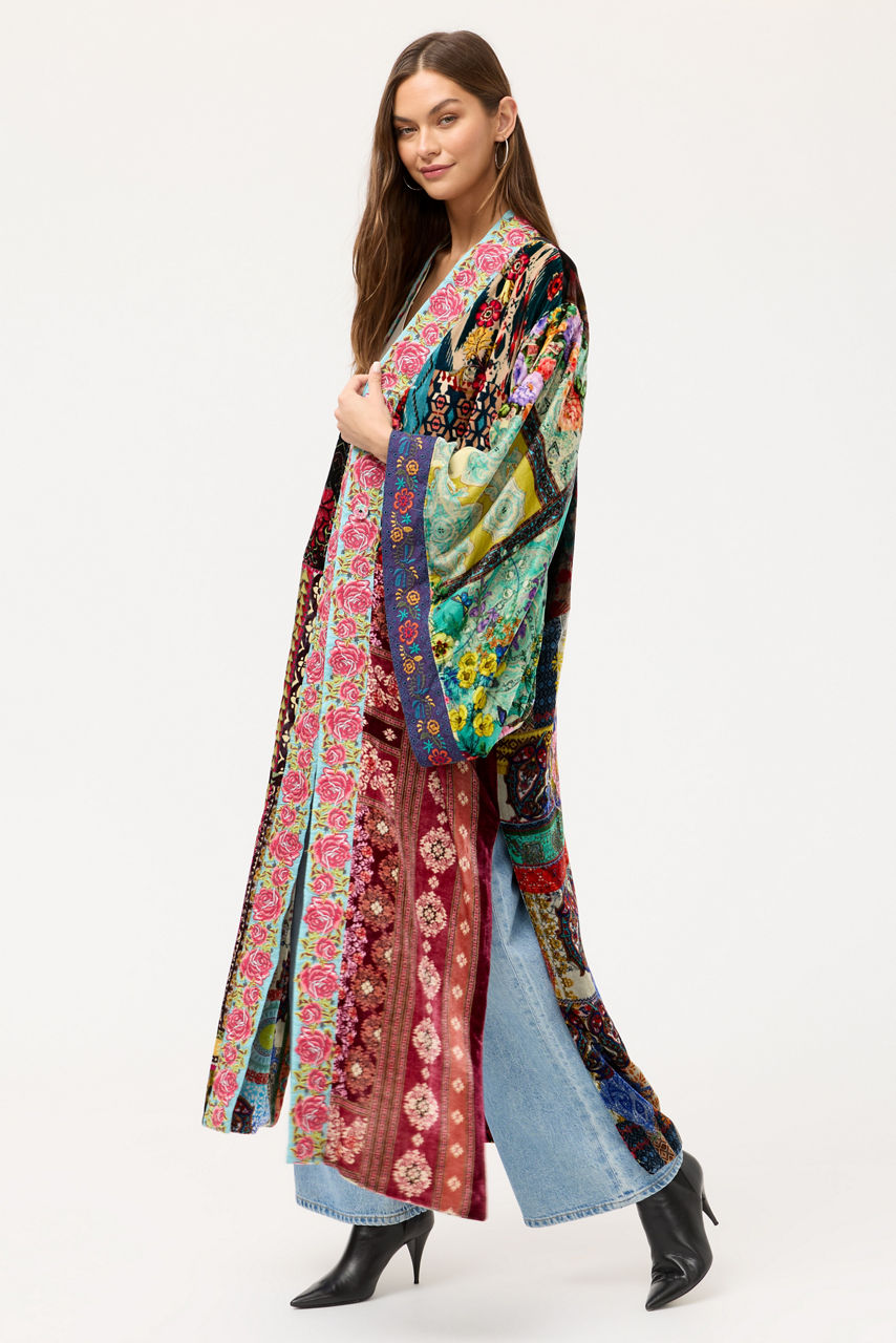 ONE OF A KIND VELVET KIMONO, , large image 1