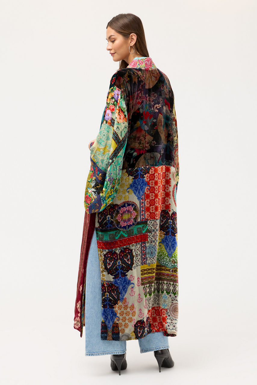 ONE OF A KIND VELVET KIMONO, , large image 3