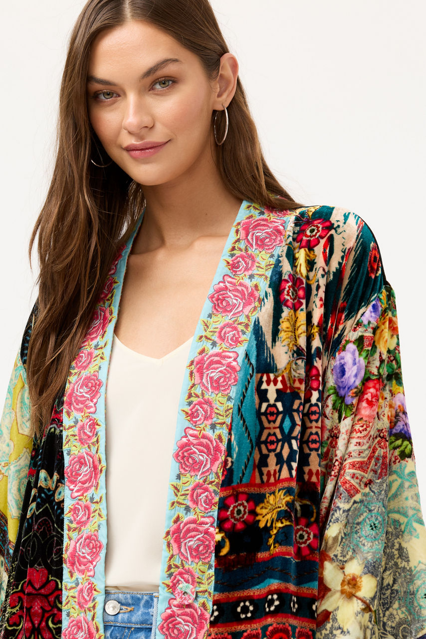 ONE OF A KIND VELVET KIMONO, , large image 4