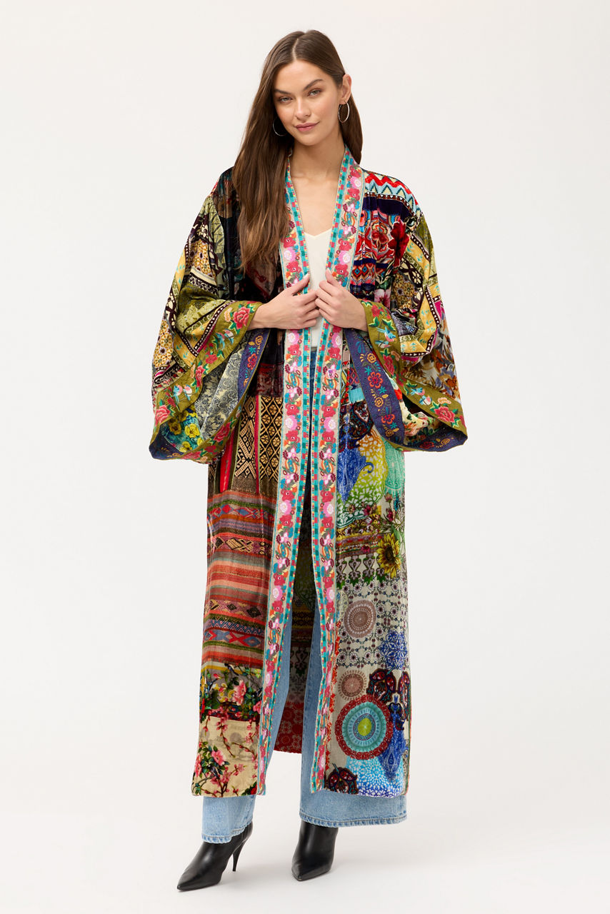 ONE OF A KIND VELVET KIMONO, , large image 5